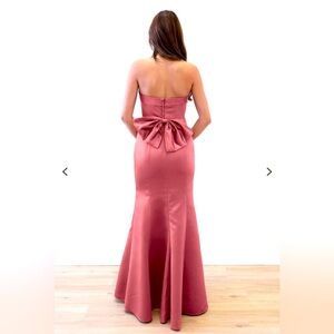 Wtoo by Watters Ayla Dress Cerise Size 12 NWT Strapless Gown with Bow